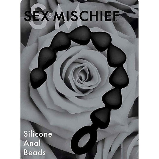 Black Silicone Anal Beads by Sportsheets