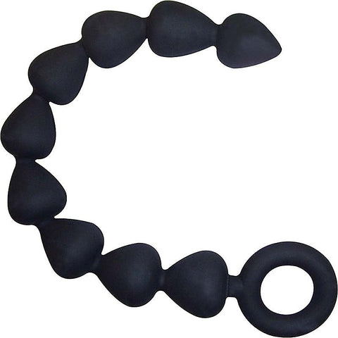 Black Silicone Anal Beads by Sportsheets