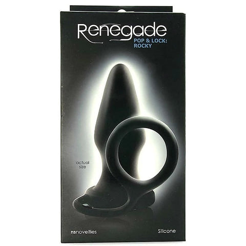 Renegade Pop and Lock Rocky Anal Plug with Ring
