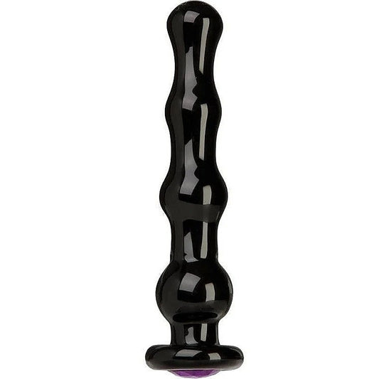Unique Black Rose Crystal Butt Plug by Doc Johnson