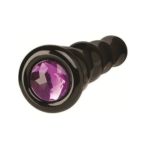 Unique Black Rose Crystal Butt Plug by Doc Johnson