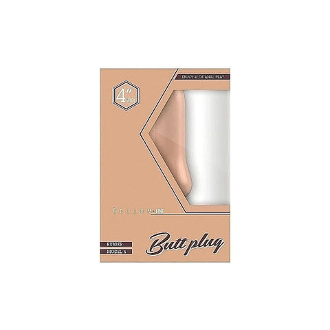 Bottom Line Rubber Butt Plug Flesh Model 4