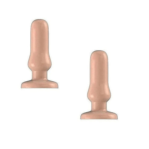 Bottom Line Rubber Butt Plug Flesh Model 4