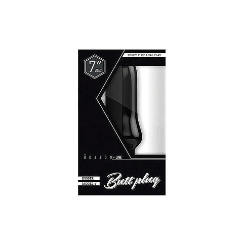 Bottom Line Rubber Butt Plug Black Model 4