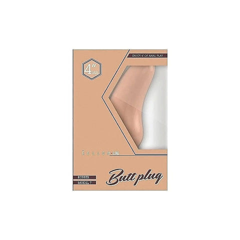 Bottom Line Rubber Butt Plug Flesh Model 7 by Shots Toys
