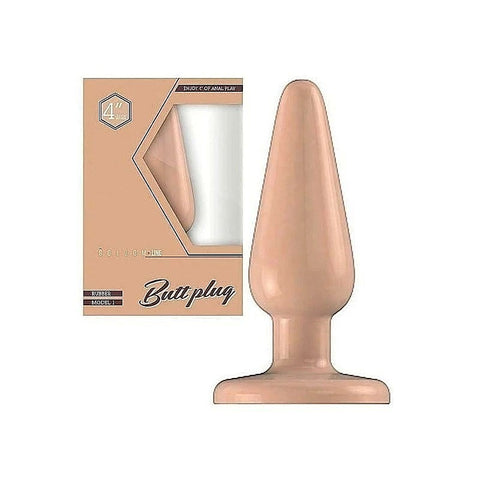 Bottom Line Rubber Butt Plug Flesh Model 1 by Shots Toys