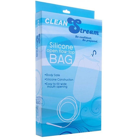 CleanStream Silicone Open Flow Top Douche and Enema Bag