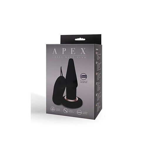 Apex Vibrating Butt Plug Black by Seven Creations