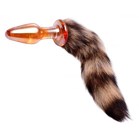 Faux Fox Tail Glass Anal Plug by XR Brands