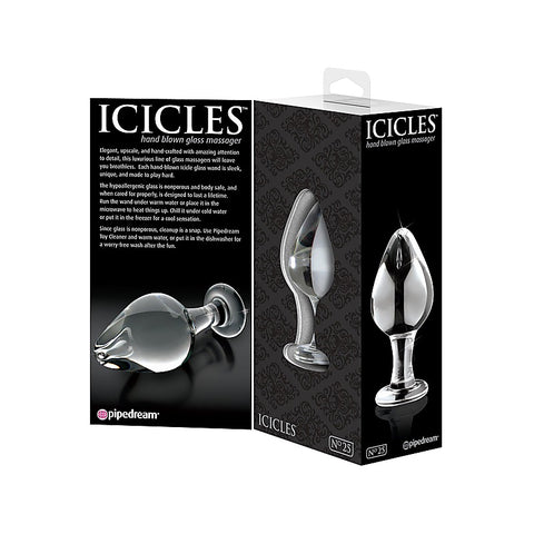 Icicles No 25 Hand Blown Glass Butt Plug by Pipedream