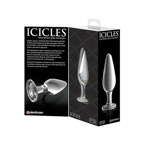 Icicles No. 26 Luxury Glass Anal Plug by Pipedream Products