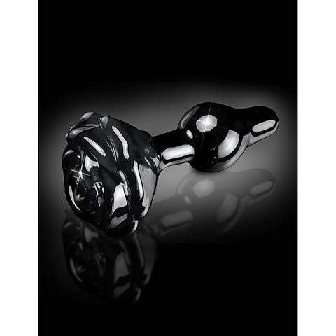 Icicles No. 77 Rose Shaped Glass Anal Plug by Pipedream