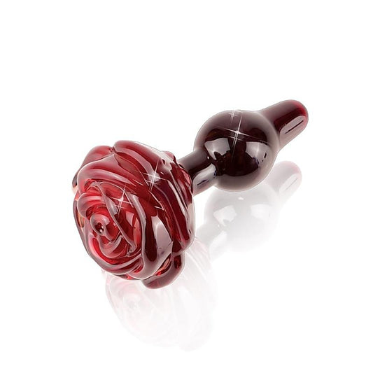 Icicles No 76 Rose Shape Glass Butt Plug by Pipedream