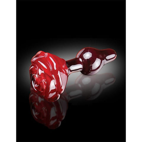 Icicles No 76 Rose Shape Glass Butt Plug by Pipedream
