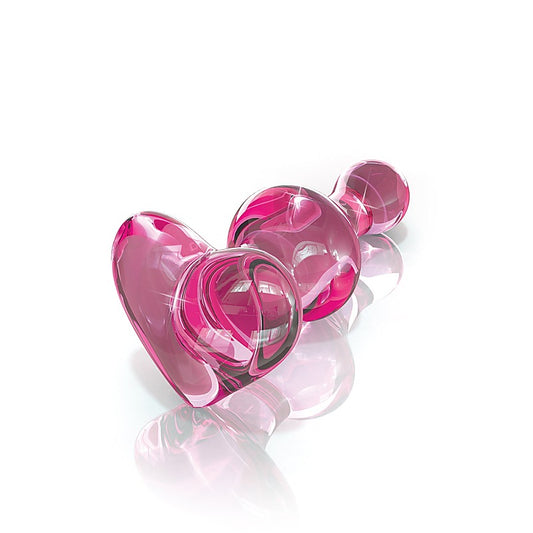 Icicles No. 75 Heart Shape Glass Anal Plug by Pipedream