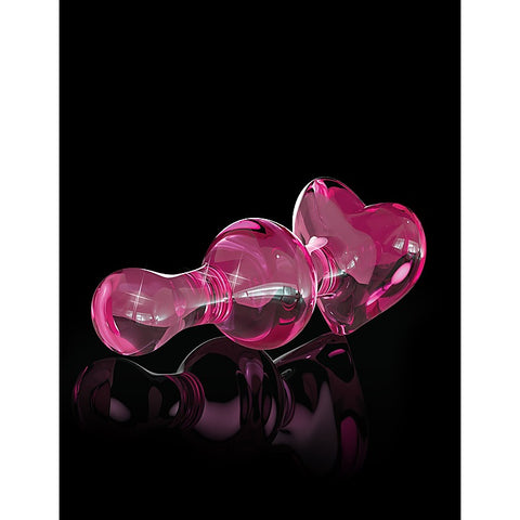Icicles No. 75 Heart Shape Glass Anal Plug by Pipedream
