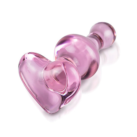 Icicles No. 75 Heart Shape Glass Anal Plug by Pipedream