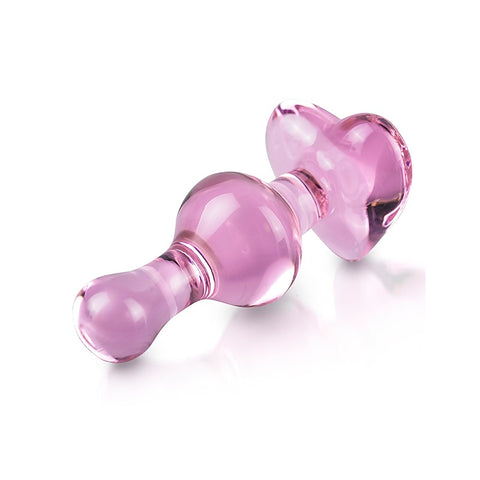 Icicles No. 75 Heart Shape Glass Anal Plug by Pipedream