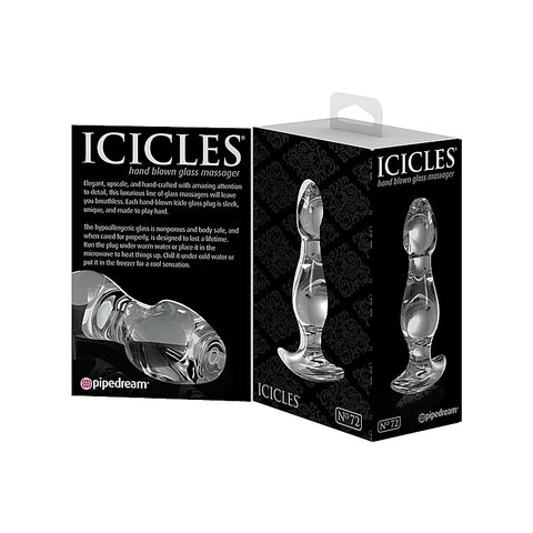 Icicles No. 72 Luxury Glass Butt Plug by Pipedream