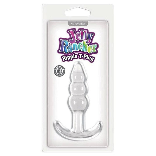 Jelly Rancher T Plug Ripple Clear by NS Novelties