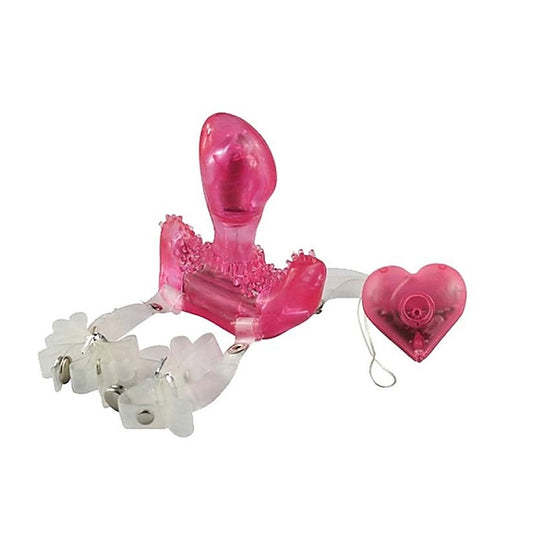 Hearts & Flutter Vibrating Strap On by Aphrodisia
