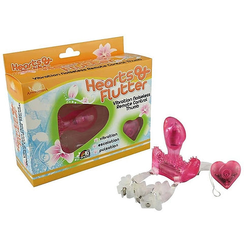 Hearts & Flutter Vibrating Strap On by Aphrodisia