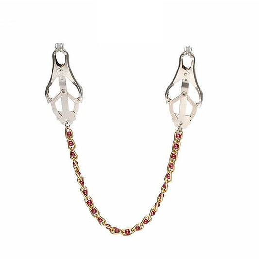 Clover Clamps Pearls & Chain by BDStyle