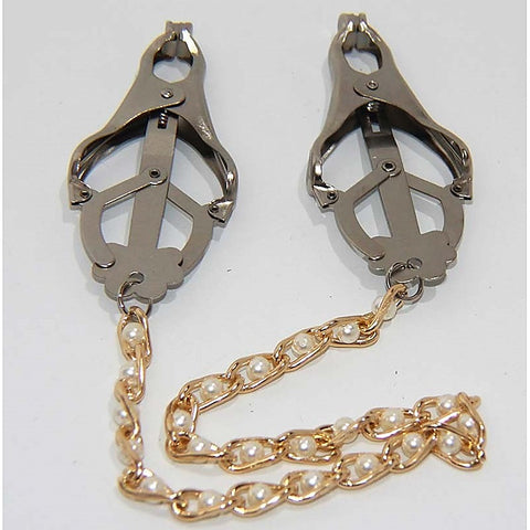 Clover Clamps Pearls & Chain by BDStyle