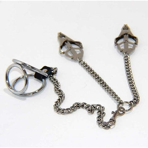 Welled Up Clover Clamps & Cock Ring by BDStyle