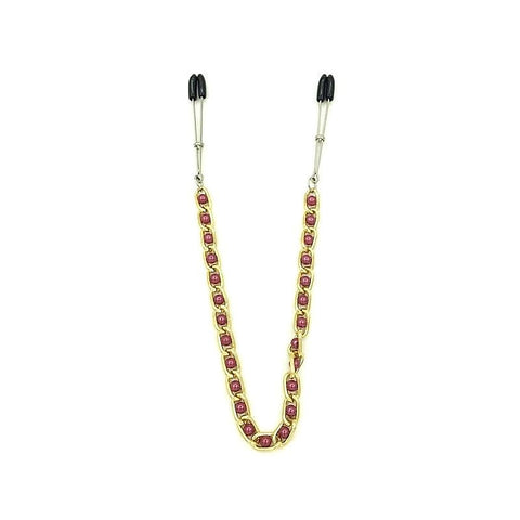 Tweezer Nipple Clamps with Connecting Chain by BDStyle