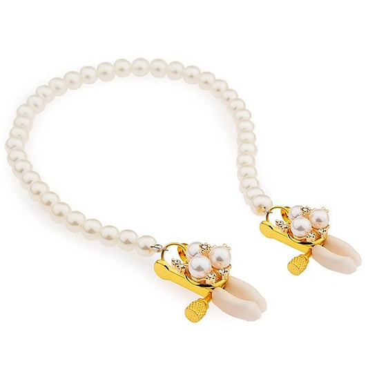Naughty Nasty Nipple Clamps with Pearl by BDStyle