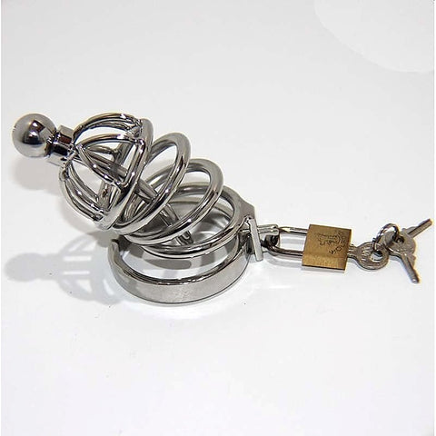 Cock Cage & Penis Plug Small by BDStyle