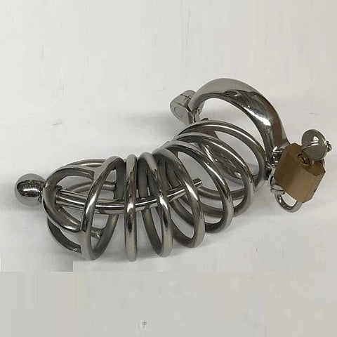 Cock Cage & Penis Plug Large by BDStyle