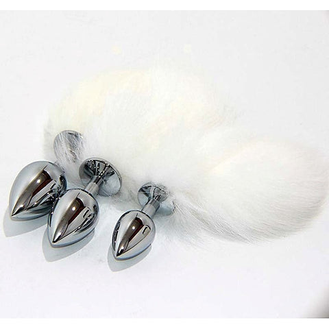 Kitten Tail Metal Butt Plug Silver by BDStyle