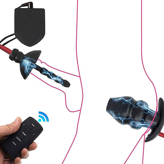 Wireless Electric Shock Anal & Penis Plug by BDStyle