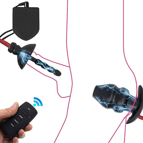 Wireless Electric Shock Anal & Penis Plug by BDStyle