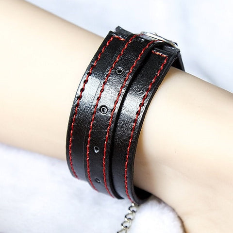 Class Single Rivet Adjustable BDSM Cuffs by BDStyle