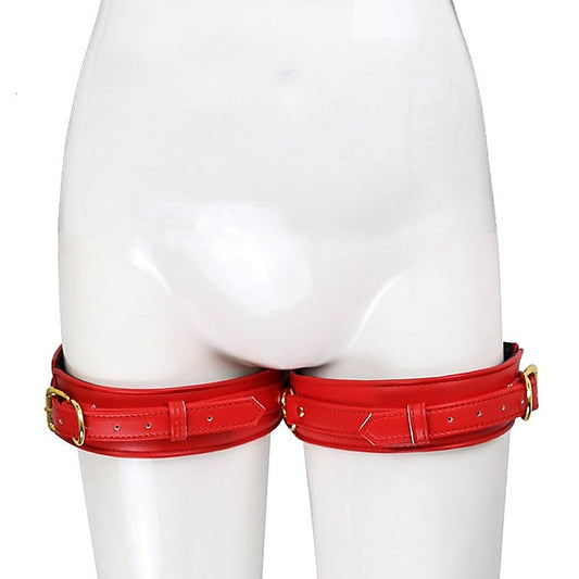 Luxury Leather Erotic Thigh Restraints by BDStyle