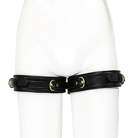 Luxury Leather Erotic Thigh Restraints by BDStyle