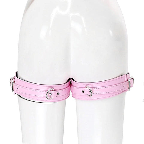 Luxury Leather Erotic Thigh Restraints by BDStyle