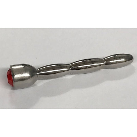 Triple Ascending Jewelled Red Penis Plug by BDStyle