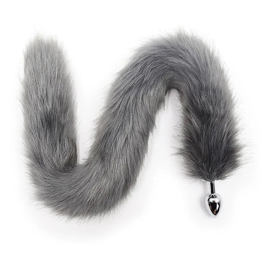 Lengthened Fox Tail Metal Anal Plug Small by BDStyle