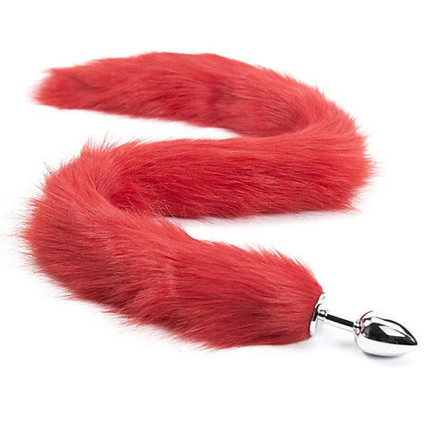 Lengthened Fox Tail Metal Anal Plug Small by BDStyle