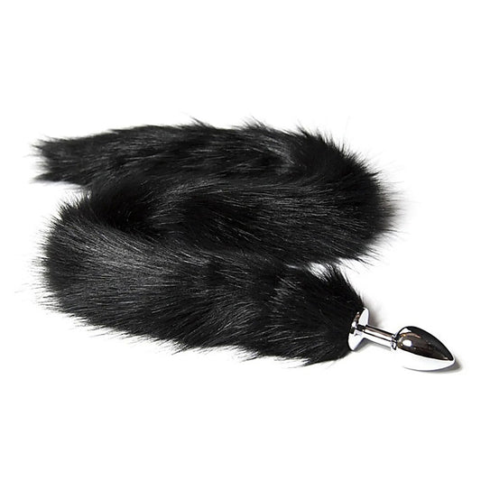 Lengthened Fox Tail Metal Anal Plug Large by BDStyle