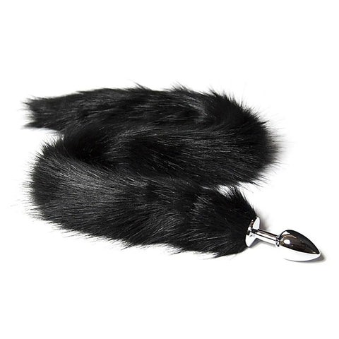 Lengthened Fox Tail Metal Anal Plug Large by BDStyle
