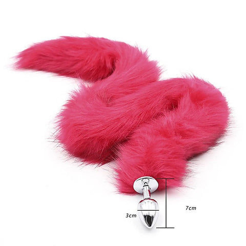 Lengthened Fox Tail Metal Anal Plug Large by BDStyle