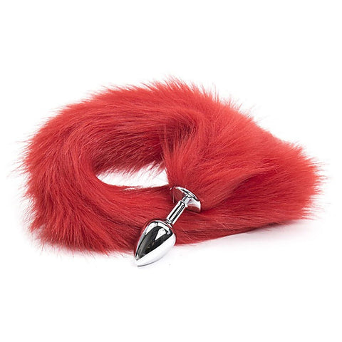 Lengthened Fox Tail Metal Anal Plug Large by BDStyle
