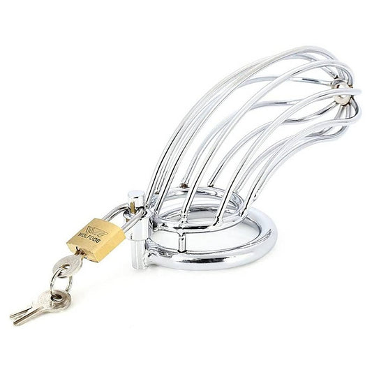 Silver Caged Tiger Male Chastity Device by BDStyle