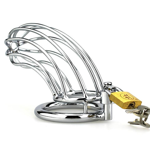 Silver Caged Tiger Male Chastity Device by BDStyle