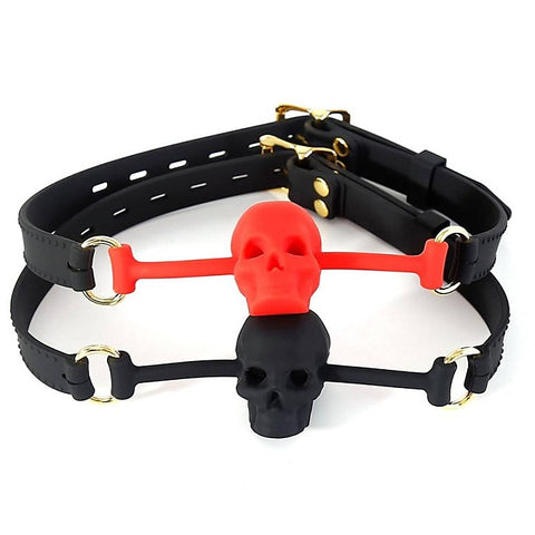 Silicone Human Skull BDSM Play Mouth Gag by BDStyle